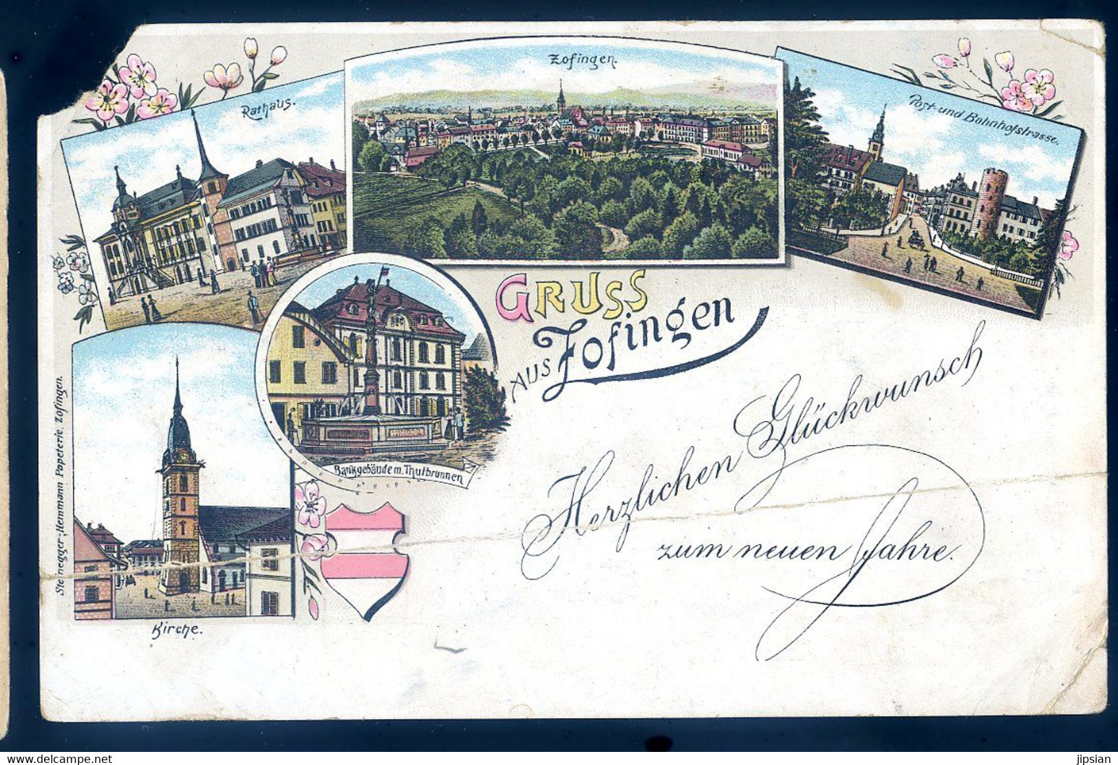 Cpa De Suisse  Gruss Aus Zöfingen Rathaus Kirche Post Bahnhofstrasse SE20-32 - Zofingue