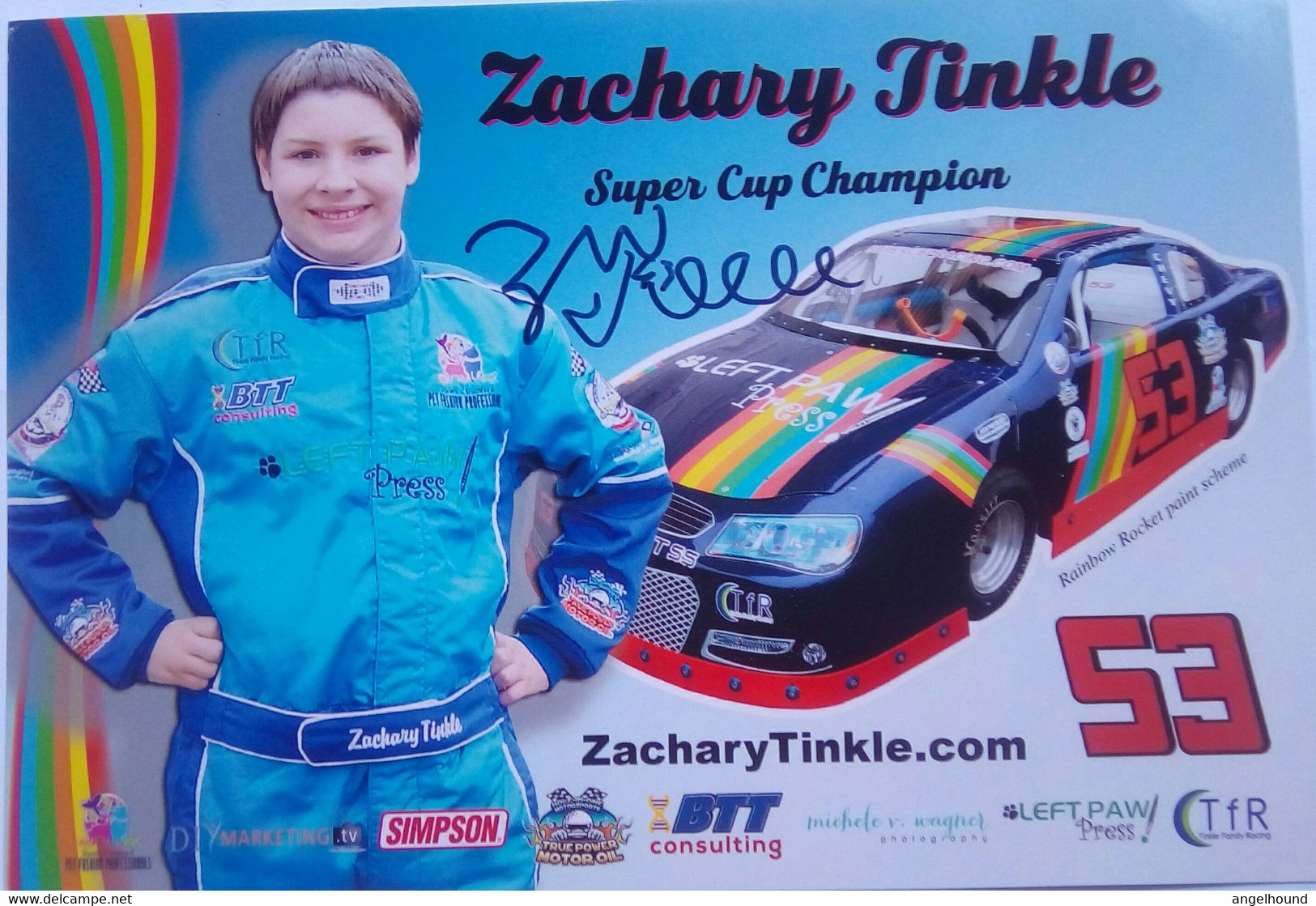 Zachary Tinkle Super Cup Champion, - Autografi