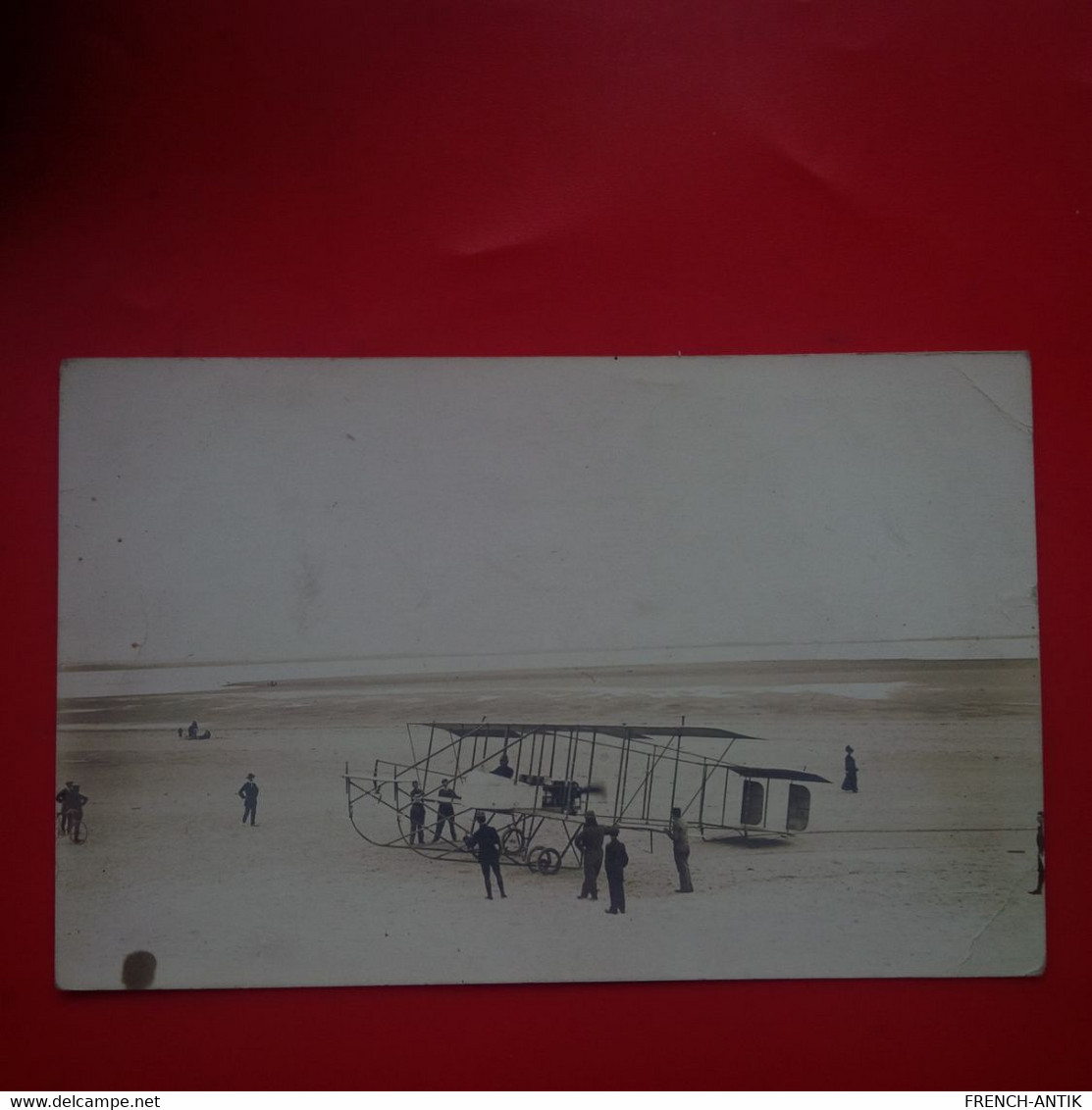 CARTE PHOTO LE CROTOY AVION SUR LA PLAGE - Le Crotoy