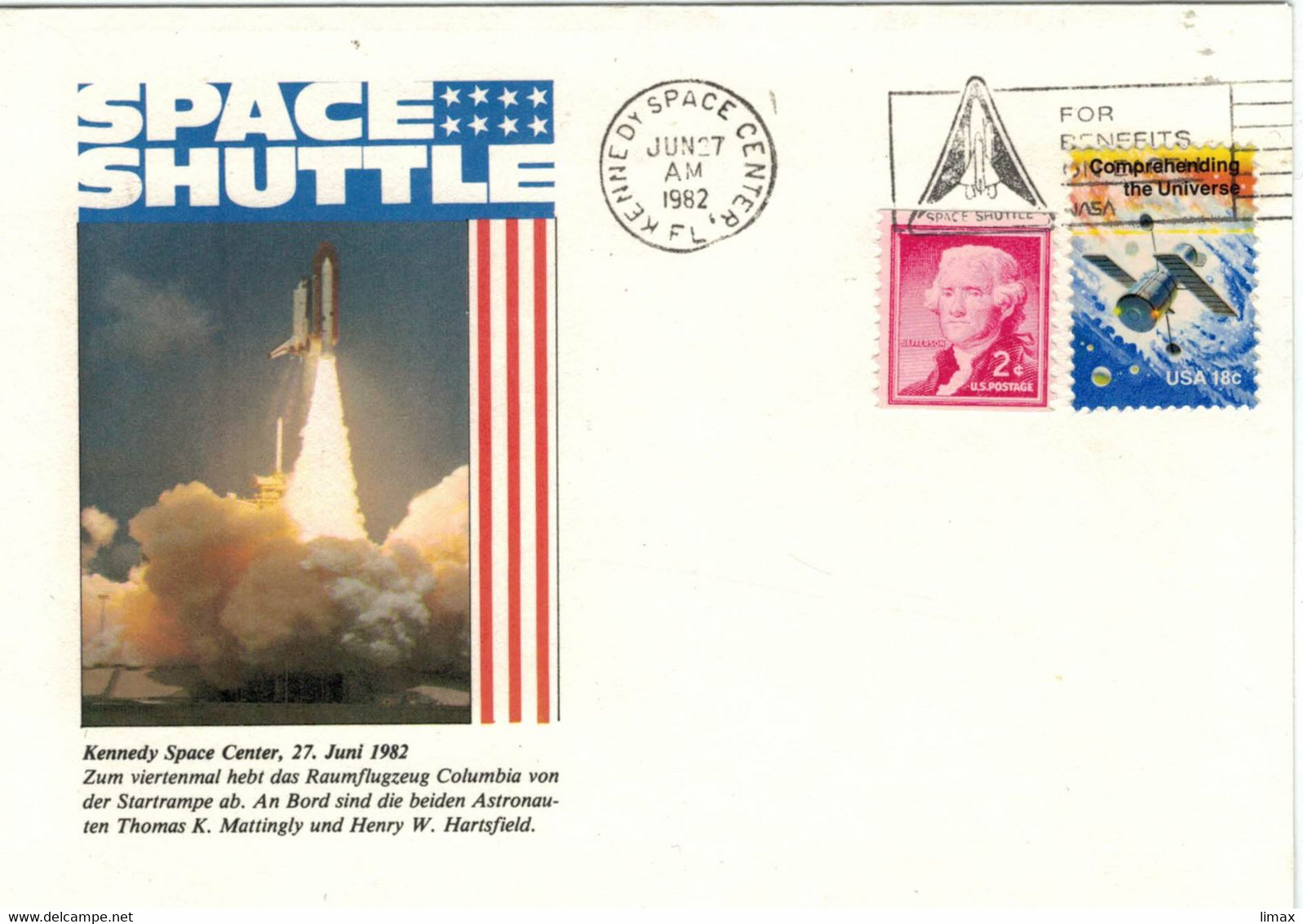 Space Shuttle Jefferson - Kennedy Space Center 1982 - Edwards - Pearlington - Houston - Probing Planets - Altri & Non Classificati