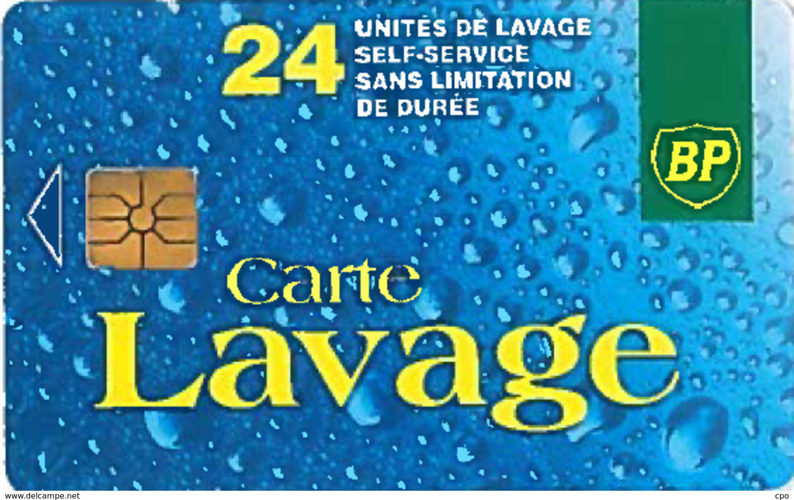 # Carte A Puce Portemonnaie Lavage Mobil  - BP Logo Soleil 24u Gem  -tres Bon Etat- - Autowäsche