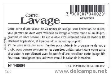 # Carte De Lavage 24u - Tres Bon Etat - - Lavage Auto