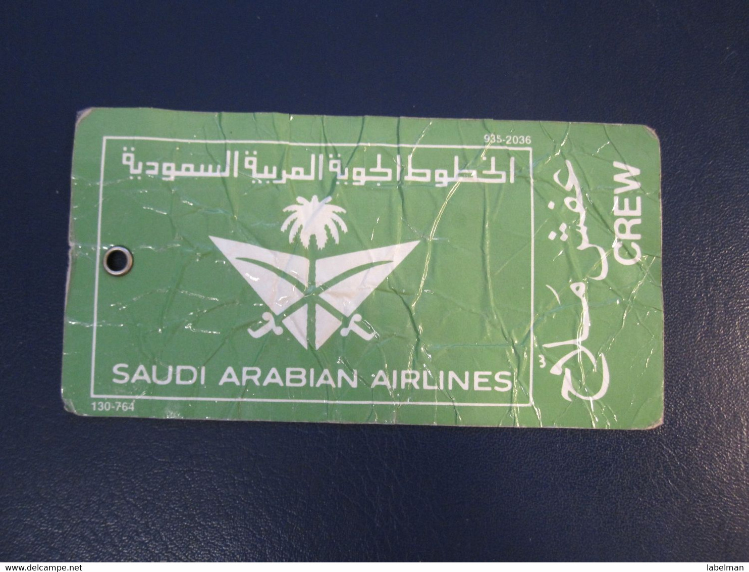 SAUDI ARABIAN SAUDIA RIYADH AIRLINE TAG STICKER LABEL TICKET LUGGAGE BUGGAGE PLANE AIRCRAFT AIRPORT - Baggage Labels & Tags