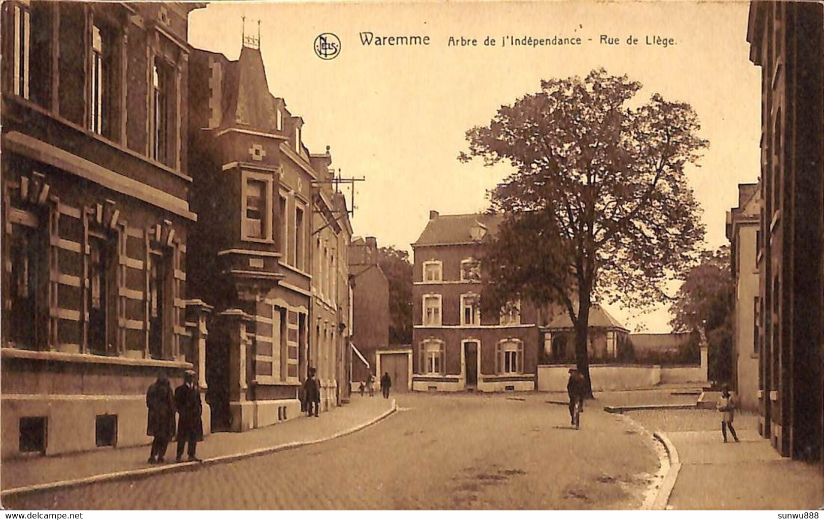 Waremme - Arbre De L'Indépendance Rue De Liège (animée, Edit. Céleste Renier 1936) - Waremme