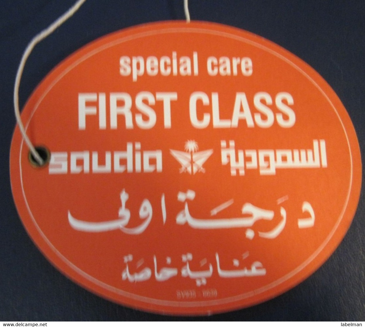 SAUDI ARABIAN SAUDIA RIYADH AIRLINE TAG STICKER LABEL TICKET LUGGAGE BUGGAGE PLANE AIRCRAFT AIRPORT - Baggage Labels & Tags