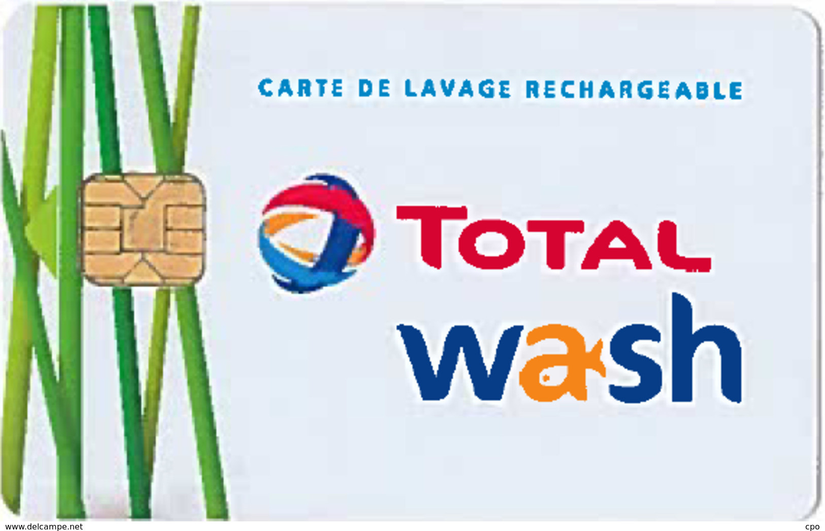 # Carte A Puce Portemonnaie Lavage Total - 880 Stations - Plante Et Gouttes - Carte De Lavage Rechargeable - Mate- TBE - Car Wash Cards