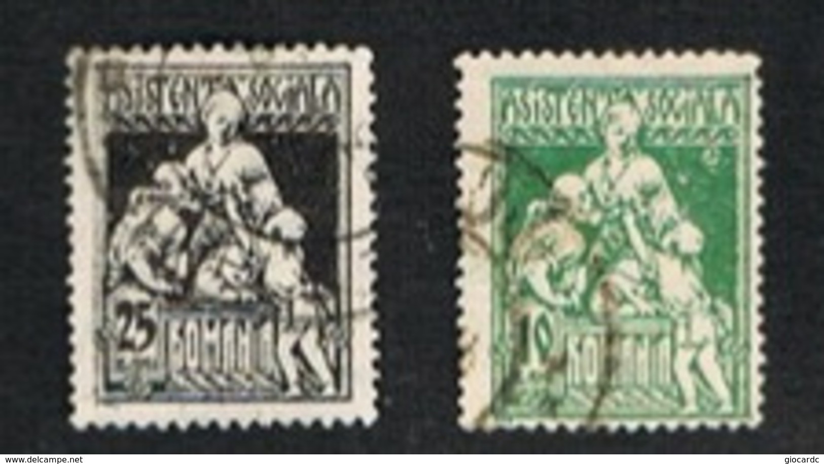 ROMANIA   - SG T978.979  1921 SOLDIERS FAMILIES FUND (COMPLET SET OF 2)  - USED ° - Servizio