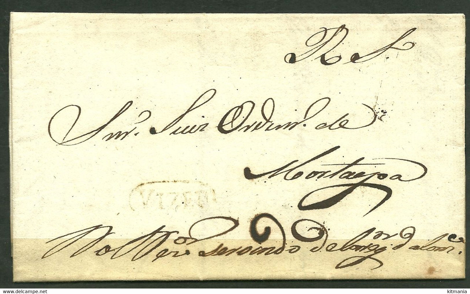 Portugal Prephilatelic Letter From Vizela To Mortágua - P1538 - ...-1853 Prephilately