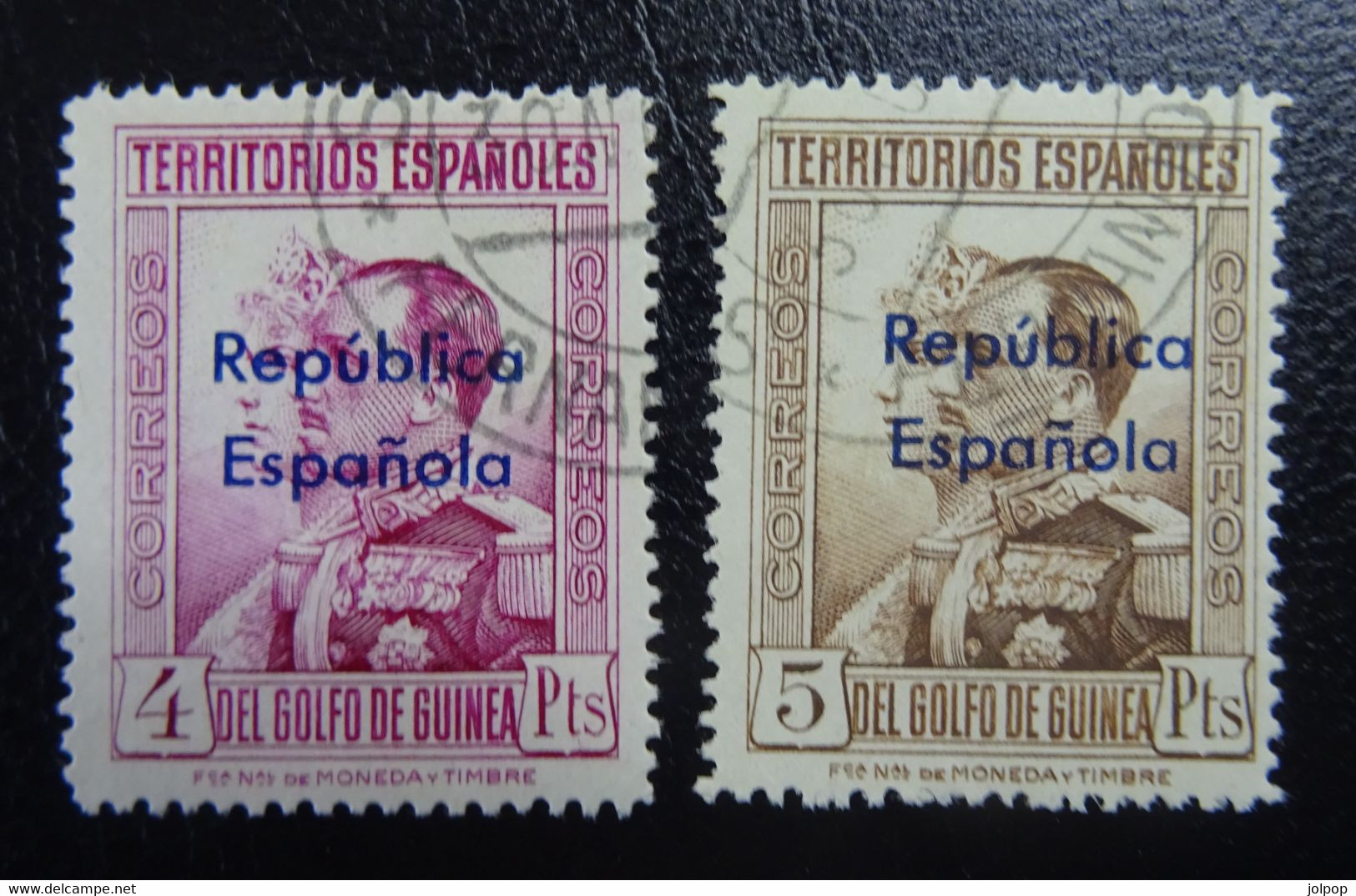 &SVE 157D& GUINEA EDIFIL 242,243 VF USED. - Guinea Española