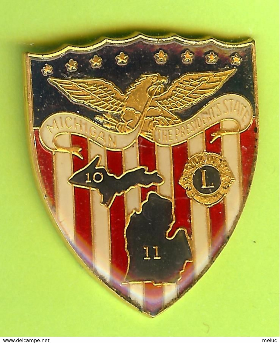 Pin's Club Lions Michigan Aigle - 8F20 - Animaux