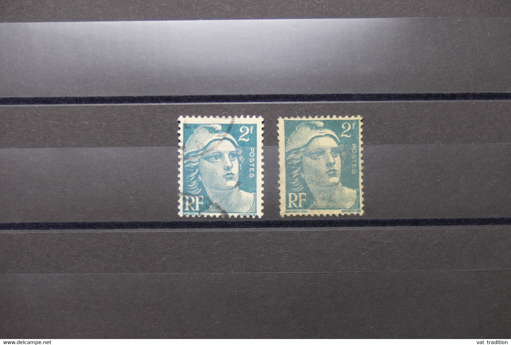 FRANCE - Variété - N° Yvert 713 - Type Gandon - Gros 2F + 2F Maigre - Oblitérés - L 73953 - Oblitérés