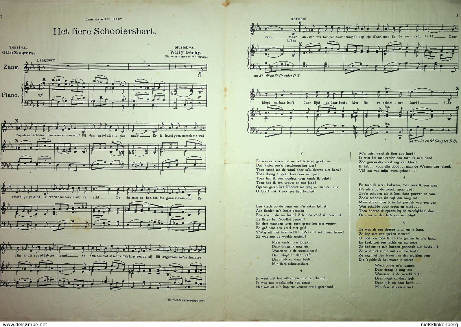 leuke collectie liederen en bladmuziek uit het begin van de 20e eeuw