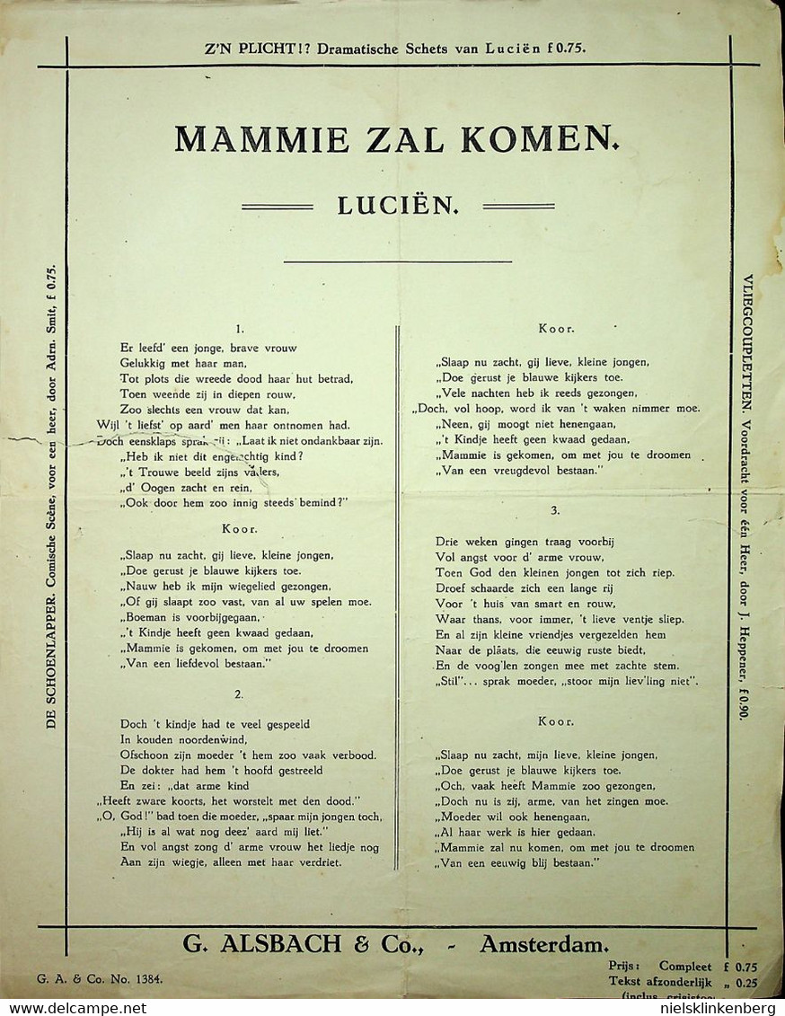 leuke collectie liederen en bladmuziek uit het begin van de 20e eeuw