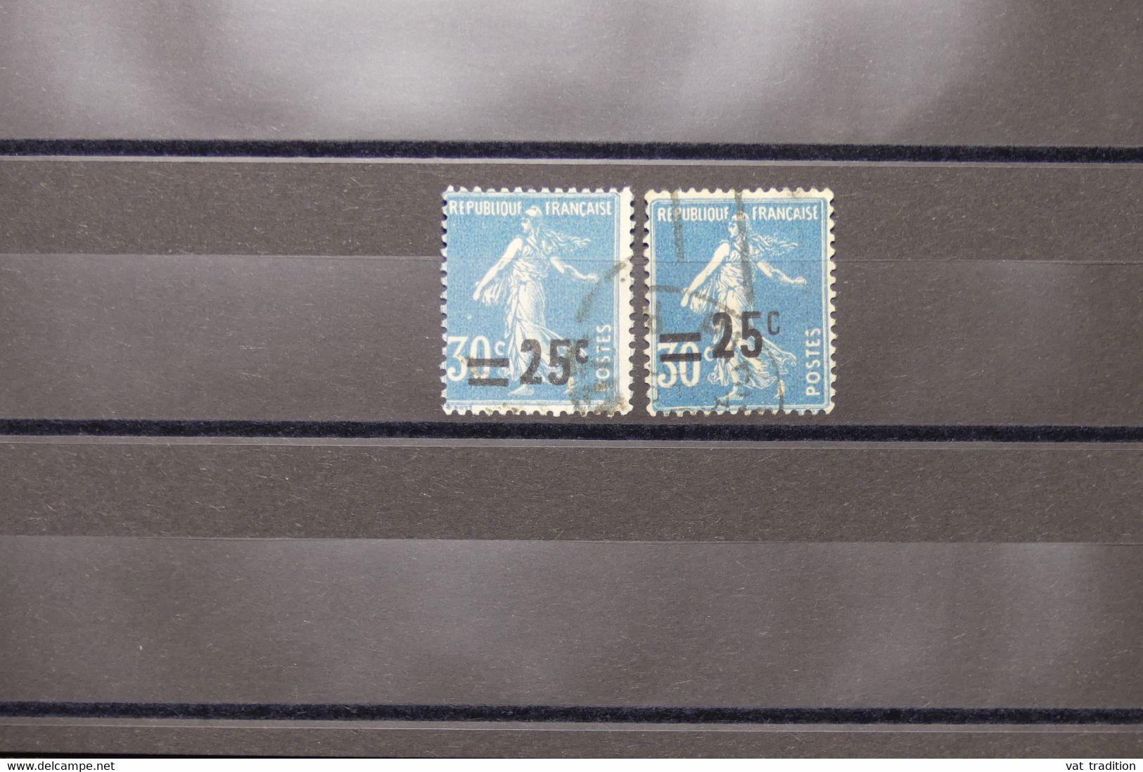 FRANCE - Variété - N° Yvert 218 - Type Semeuse - 2 Exemplaires Avec Surcharge Déplacée - Oblitéré - L 73986 - Gebraucht