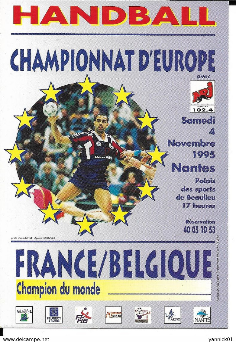 HANDBALL - CHAMPIONNAT EUROPE 1995 - FRANCE BELGIQUE - NANTES - DENIS LATHOUD - Handball