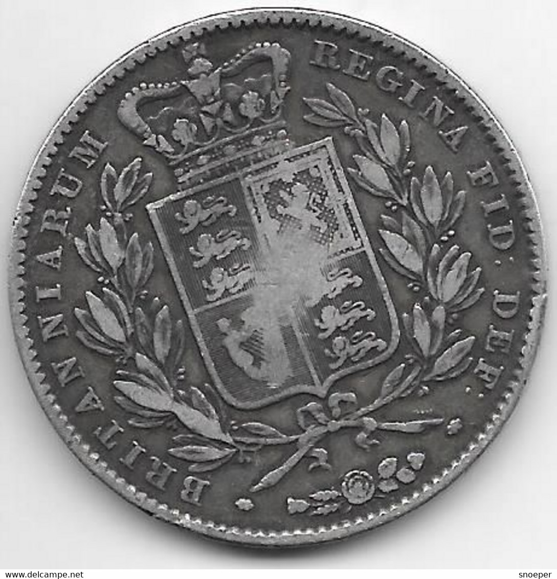 *great Britain Crown 1845 Km 741  Fr+ Catalog Val 225$ - M. 1 Crown