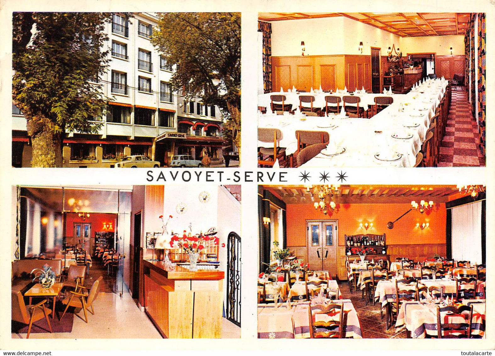 CPSM 38 ST MARCELLIN HOTEL RESTAURANT SAVOYET SERVE    Grand Format  15 X 10,5 Cm - Saint-Marcellin