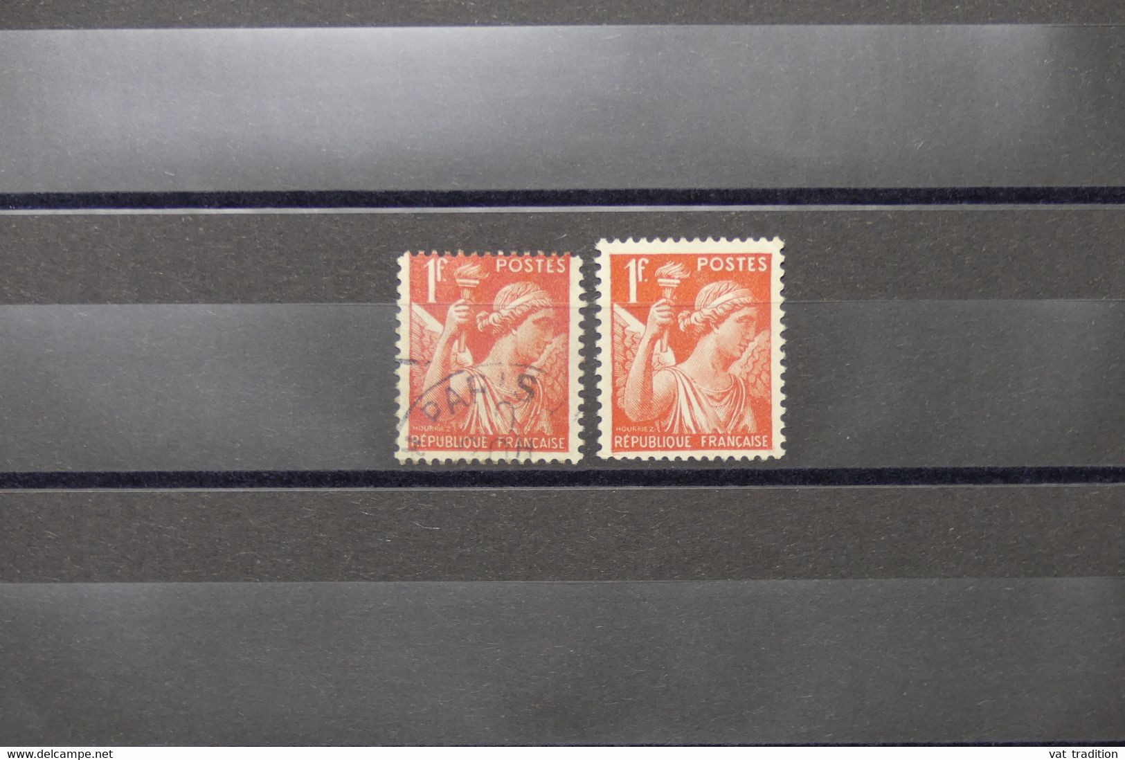 FRANCE - Variété - N° Yvert 433 - Type Iris - Timbre Plus Petit + Normal - Oblitérés - L 74053 - Used Stamps