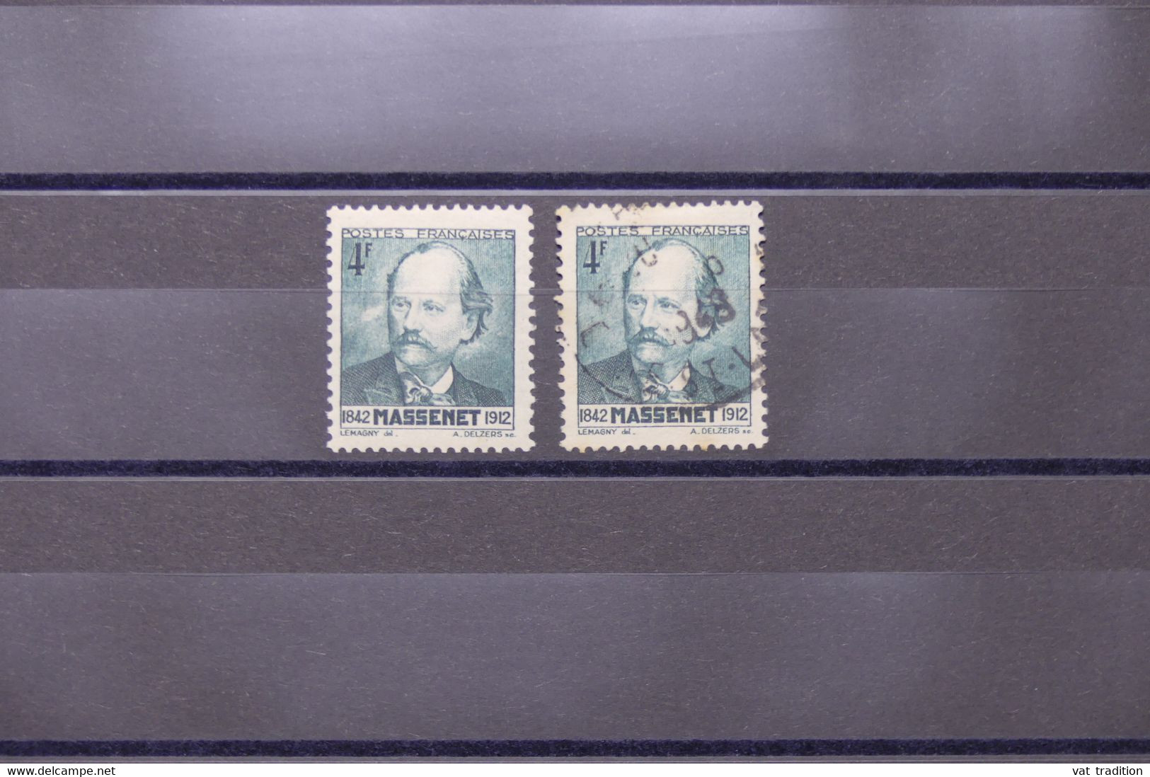 FRANCE - Variété - N° Yvert 545 - Massenet - Tache Blanche + Normal - Oblitérés - L 74058 - Usados