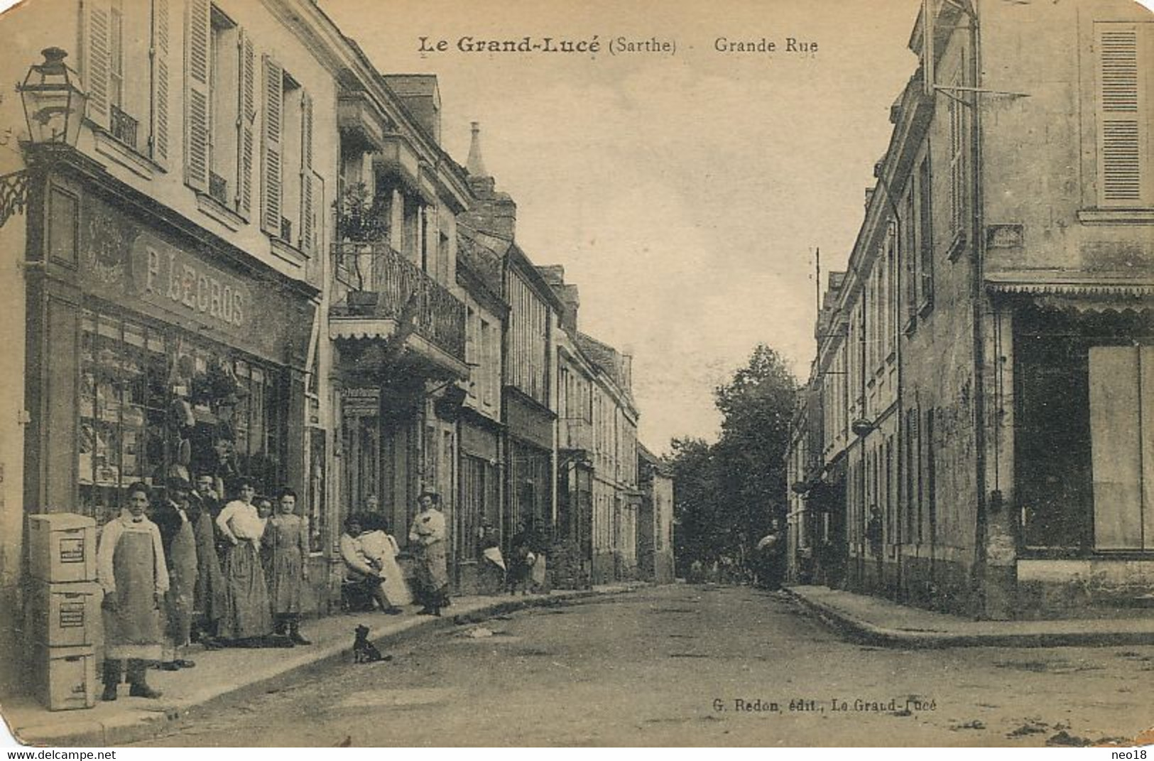 Le Grand Lucé Grande Rue  Magasin Legros  Quincaillerie Coins Arrondis - Le Grand Luce