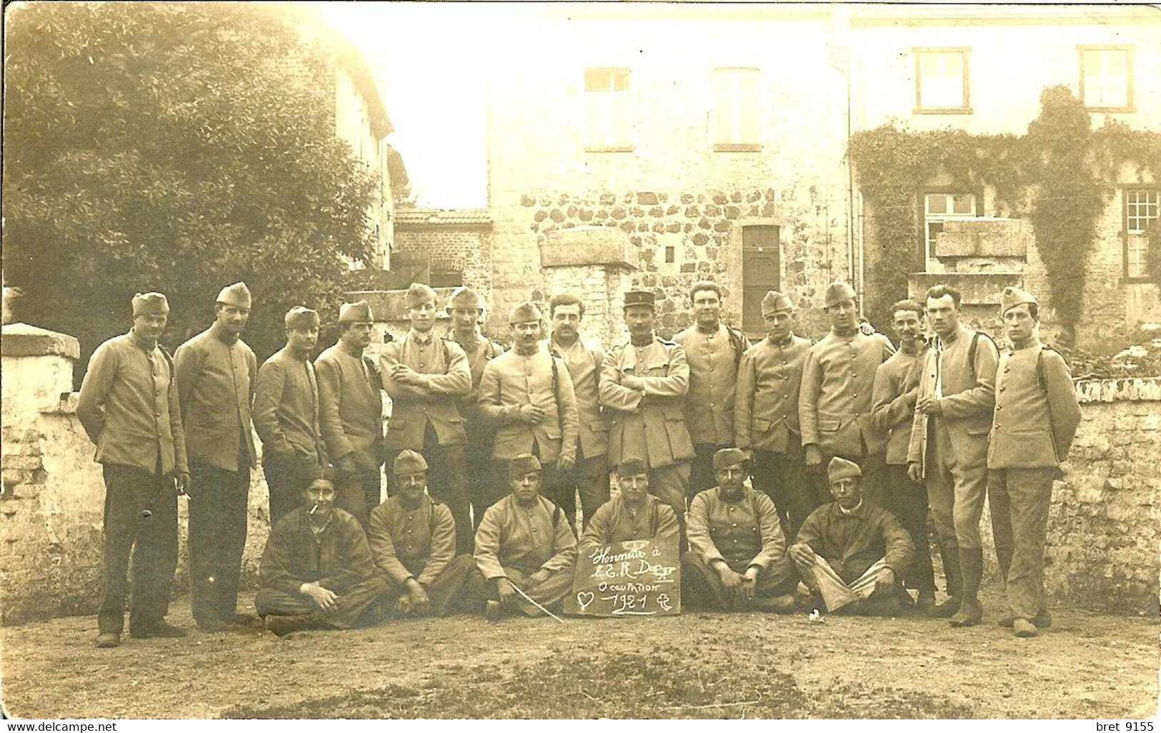 ALLEMAGNE CARTE PHOTO HONNEUR A L E.R.D. OCCUPATION EN 1921 TRAAR - Krefeld