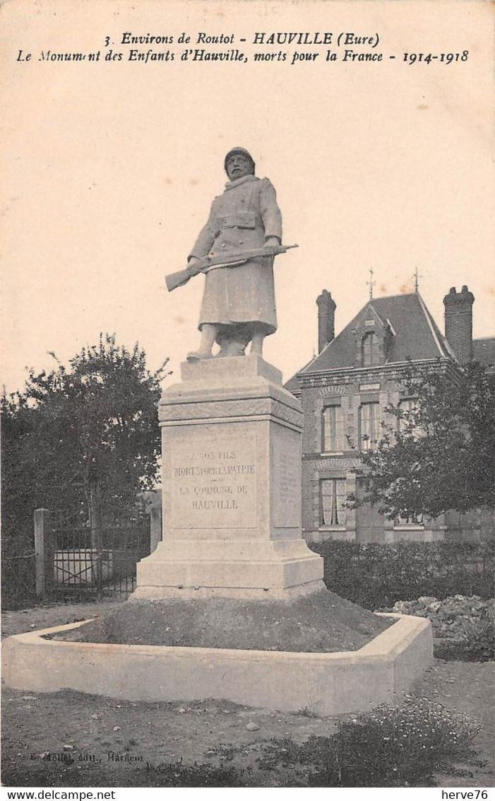 Environs De ROUTOT - HAUVILLE  - Monument Aux Morts - Routot