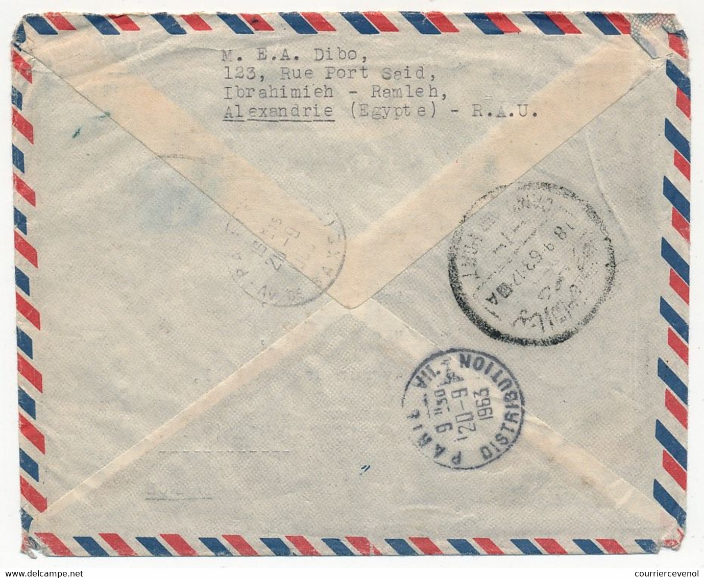 EGYPTE - Enveloppe Affr. Composé Depuis Alexandrie 1963 - Lettres & Documents