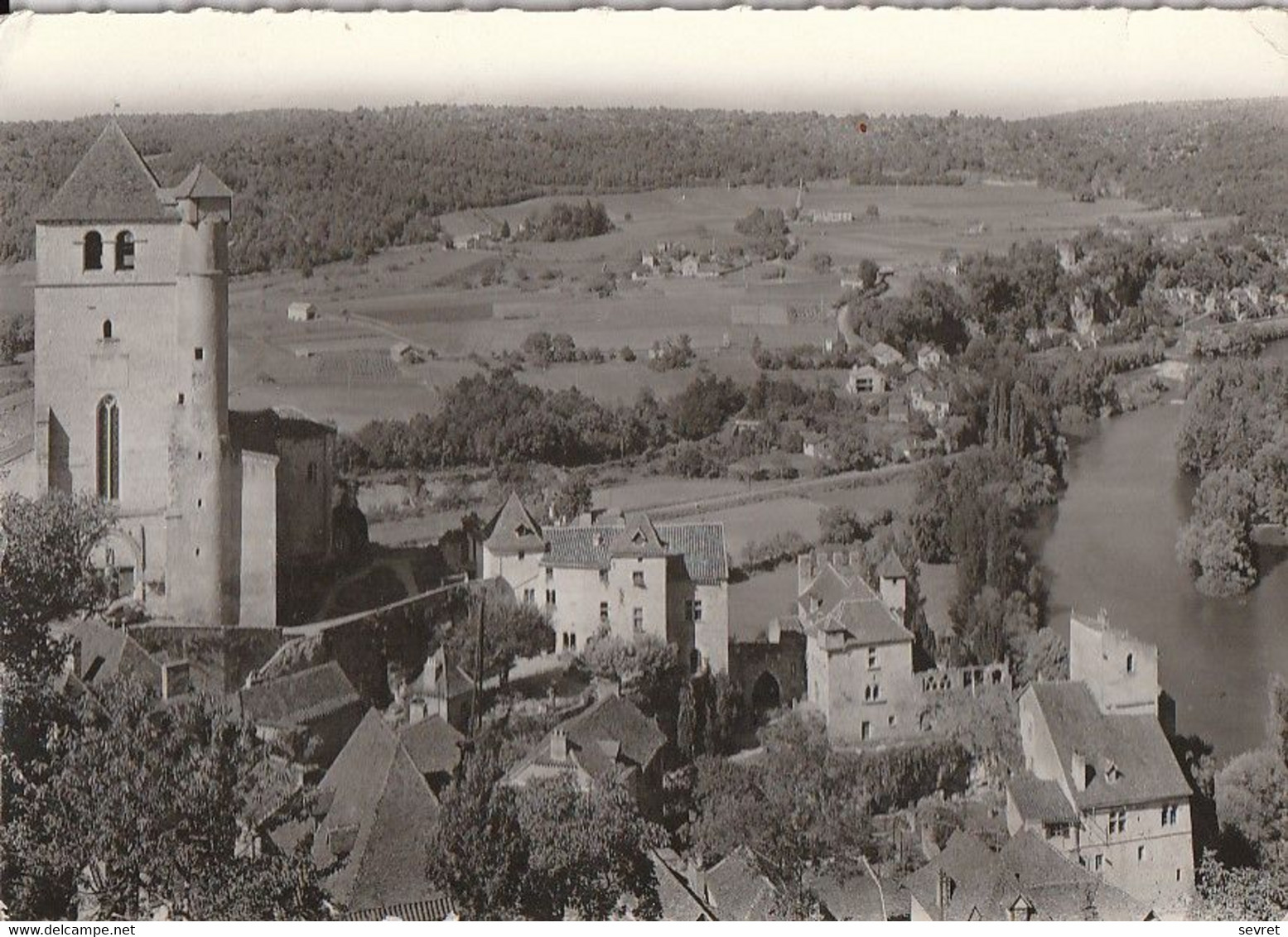 SAINT-CIRQ LAPOPIE. - Vue Générale. CPM Bords Dentelés - Saint-Cirq-Lapopie