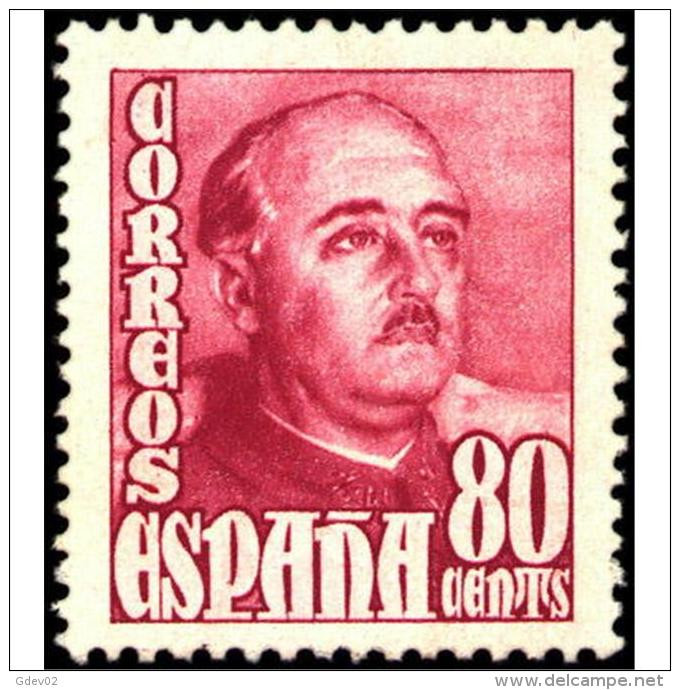 ES1023SFGEV-L4211.España.Spain  Espagne. General FRANCO.1948/54. (Ed 1023**) Sin Charnela - Ungebraucht