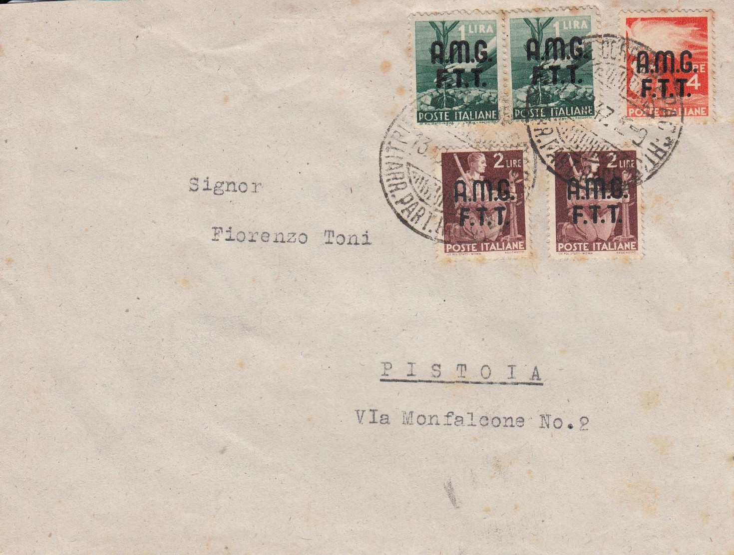 Trieste Zone A AMG-FTT 1947,  Letter - Marcophilia