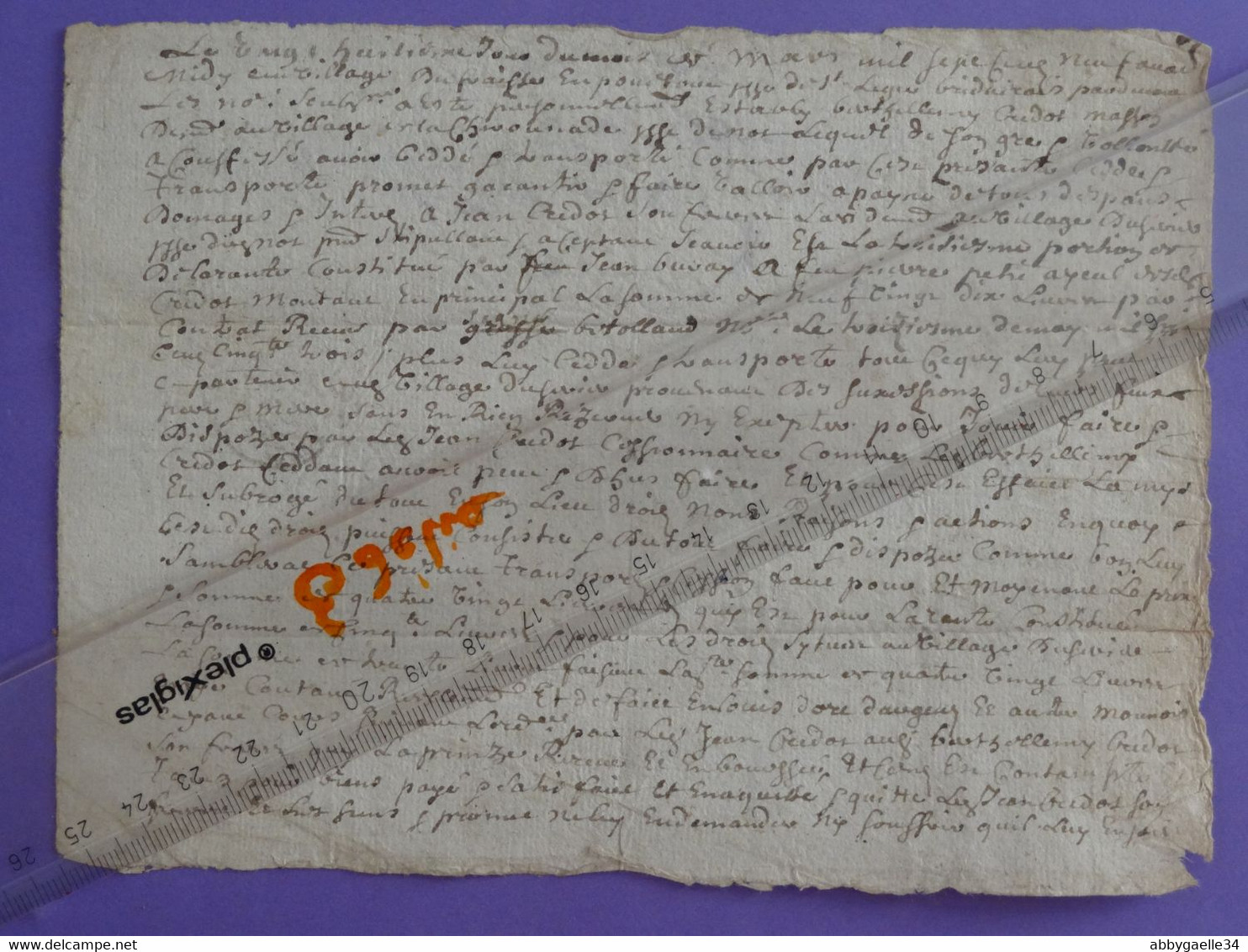 1708 Généralité De BOURGES Papier Timbré N°100 De "HUIT DEN." Quart De Feuille - Gebührenstempel, Impoststempel