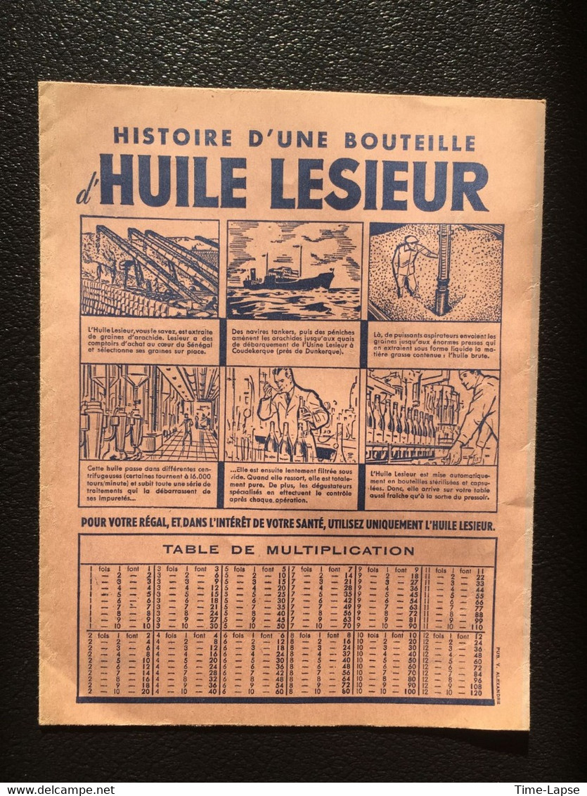 Protège-cahier - Publicité Huile LESIEUR - Parfait état - Produits Pharmaceutiques