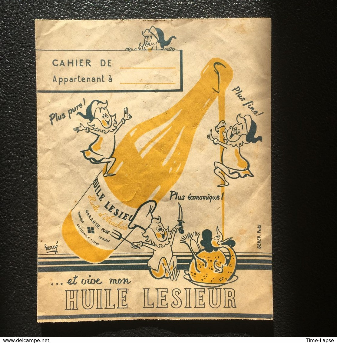 Protège-cahier - Publicité Huile LESIEUR - Imprimeur Navarre Et Cie - Produits Pharmaceutiques