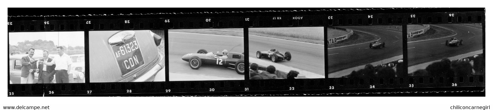 Lot De 9 Photos De Bandelettes De Négatifs - Circuit De Formule 1 - F1 - Tribune - Dunlop - Sortie De Circuit - Cars