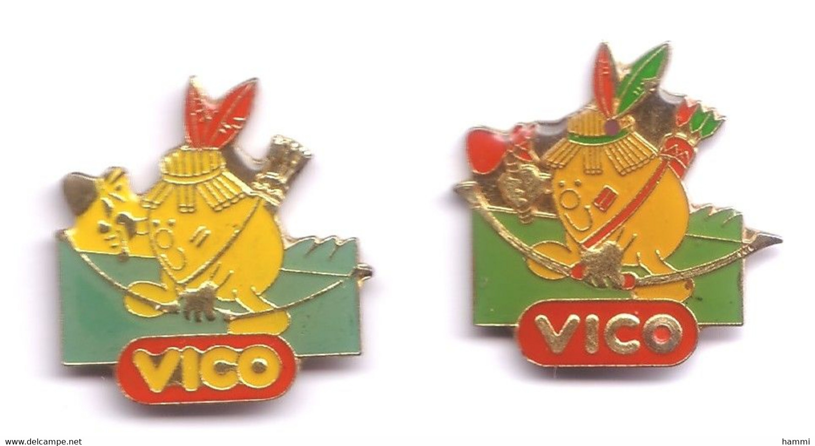 SP77 Pin's Tir à L'arc 2 Pin's Vico Différents Arc Rouge Vico Doré Ou Jaune Achat Immédiat - Tir à L'Arc