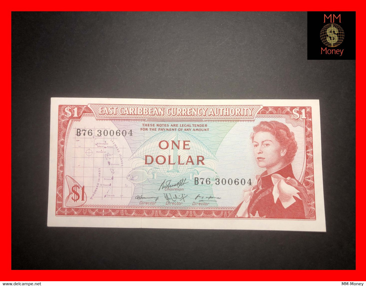 East - Eastern Caribbean 1 $ 1965  P. 13  Sig. 10  XF \ AU - Ostkaribik