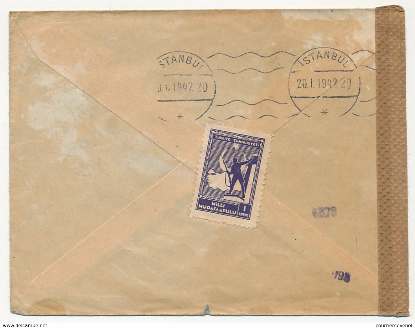 TURQUIE - Enveloppe Pour Cannes (France) 1942 Censure OKW Commission G - Briefe U. Dokumente