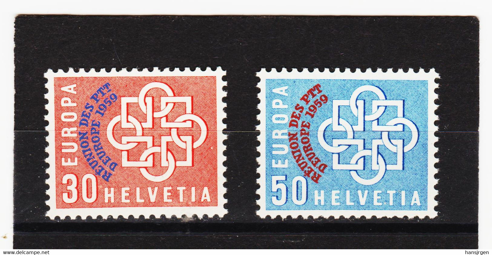 66Q554 S C H W E I Z  EUROPA - CEPT 1959  Michl  681/82 ** Postfrisch  ZÄHNUNG SIEHE ABBILDUNG - Altri & Non Classificati