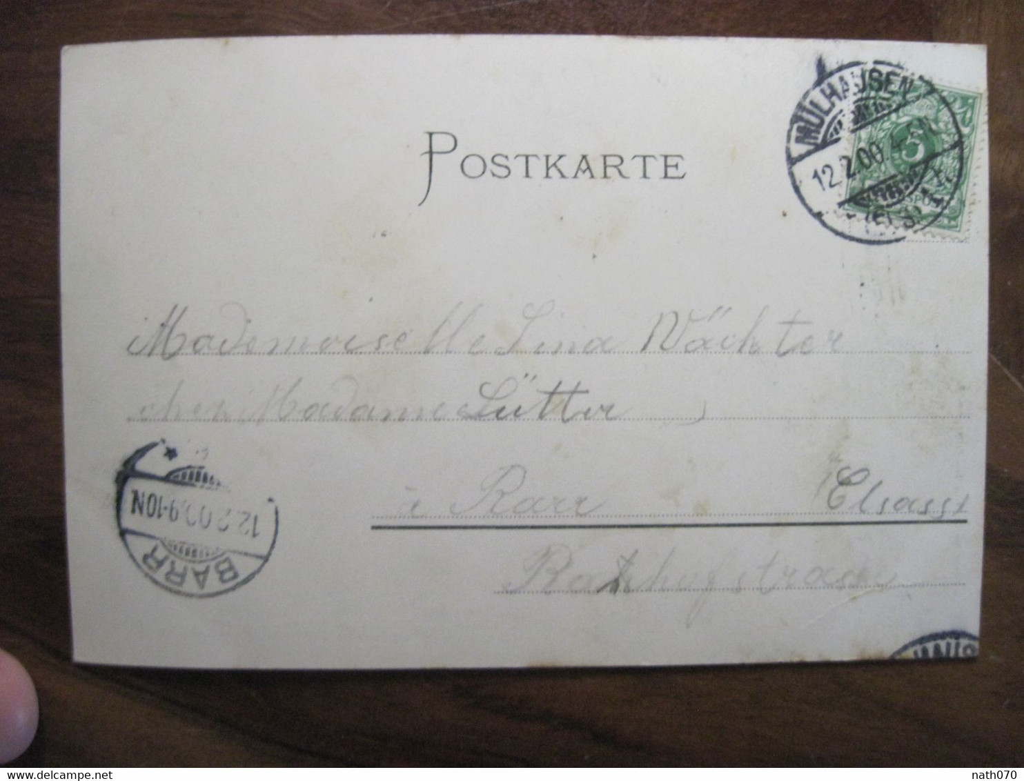 1900 Gruss Aus Dem Restaurant Luxhof CPA DR Deutsches Reich Alsace Barr MÜLHAUSEN I. Elsass Barr - Hotels & Gaststätten