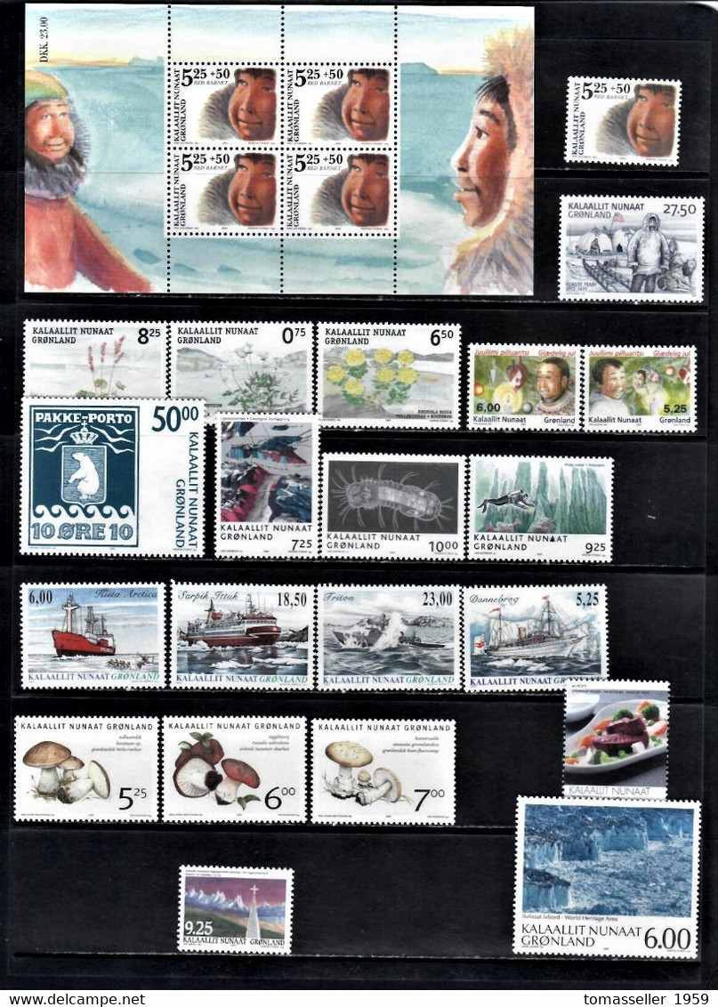 Greenland13 Years (1994-2006 y.y.) stamps s/sh.+Booklets