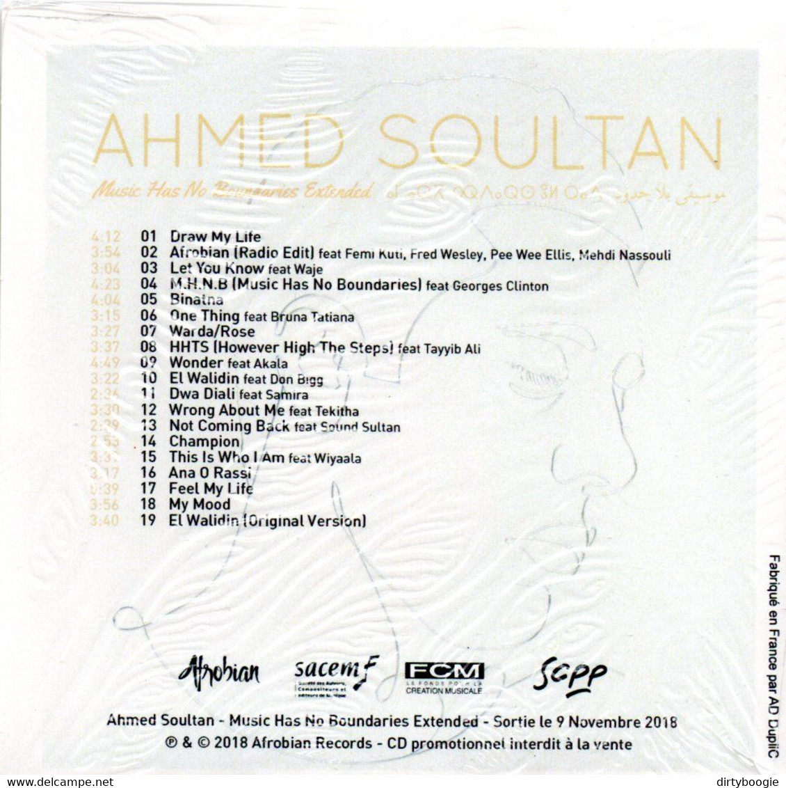 Ahmed SOULTAN - Music Has No Boundaries Extended - CD - World Music - Musiques Du Monde