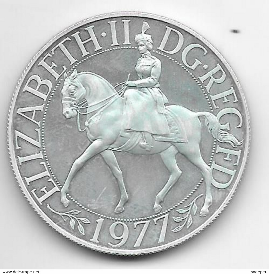 *great Britain 25 Pence 1977 Silver Km 920a  Catalog Val 28$ - 25 New Pence