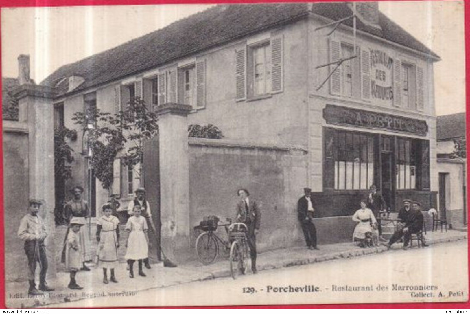 Dépt 78 - PORCHEVILLE - Restaurant Des Marronniers (Maison A.PETIT) - Très Animée - Porcheville