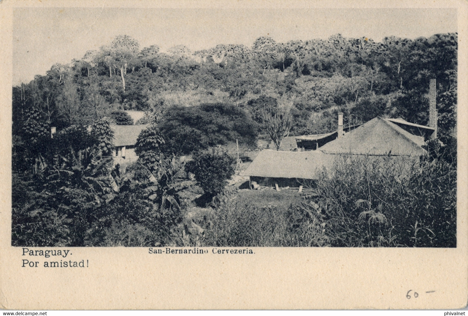 PARAGUAY , T.P. NO CIRCULADA , SAN BERNARDINO CERVECERIA , BEER , CERVEZA , BREWERY , BREWERIANA - Paraguay