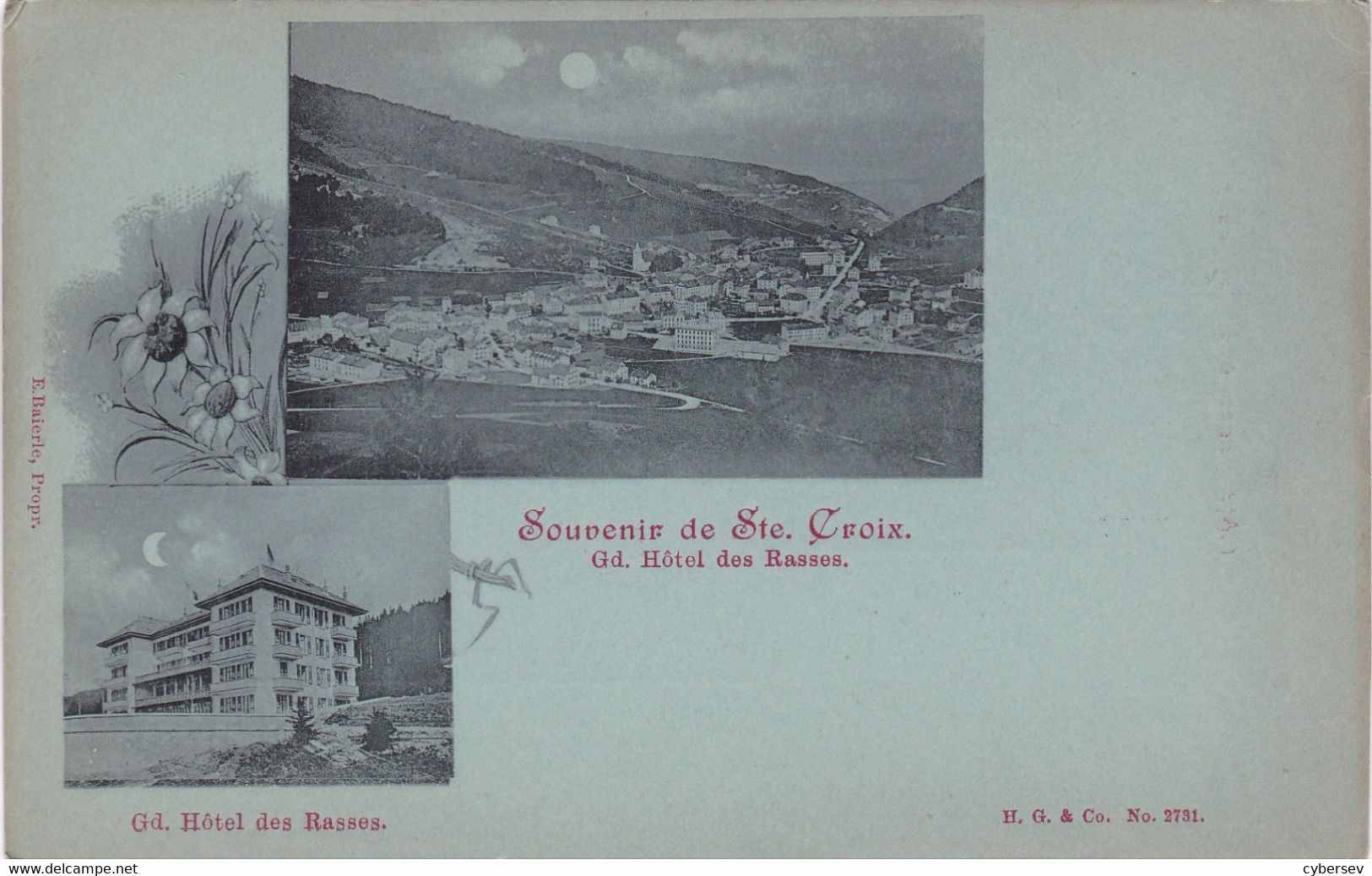 SAINTE-CROIX - Souvenir - Gd Hôtel Des Rasses - Sainte-Croix 