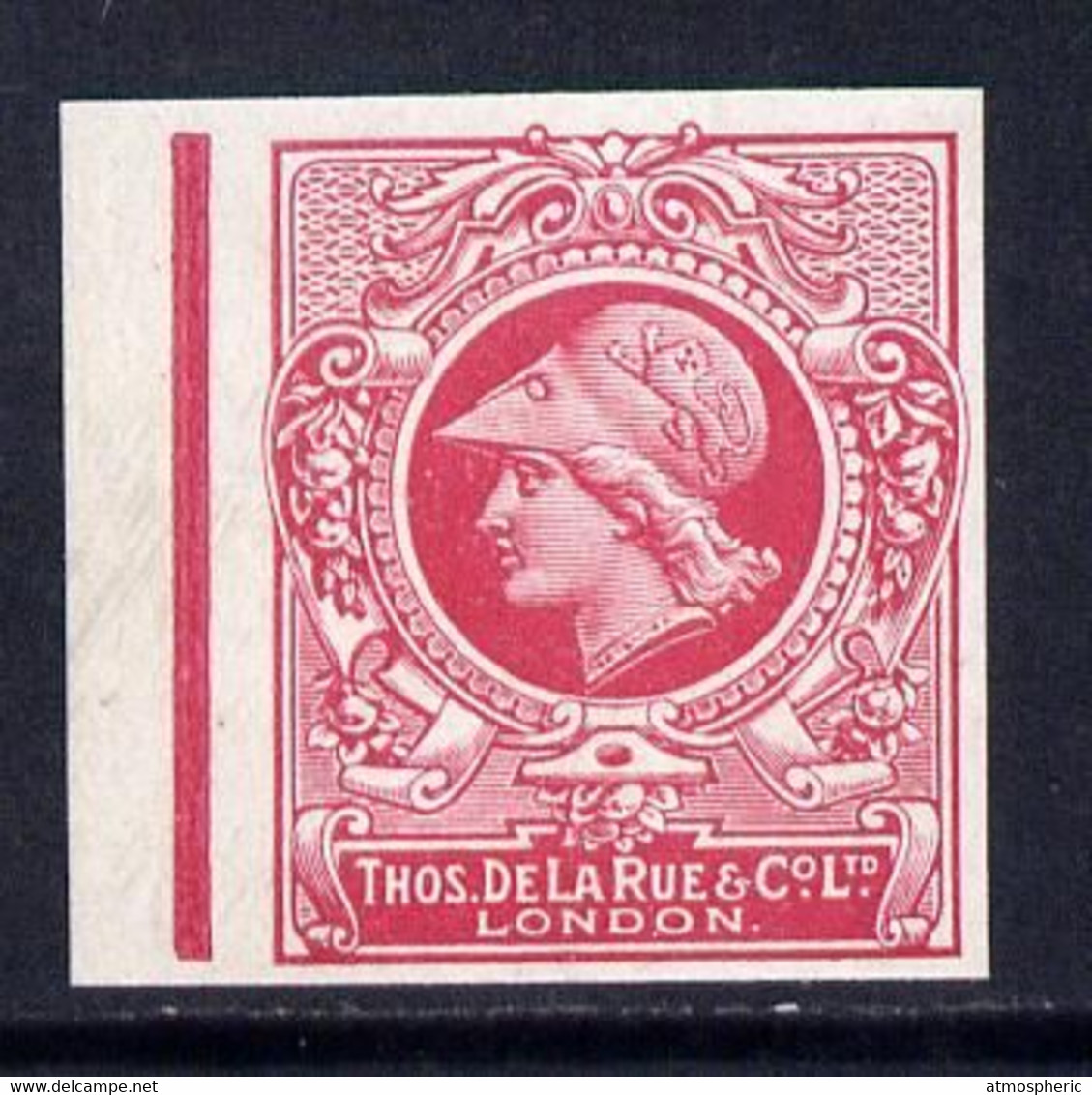 175123	Great Britain 1911 De La Rue Undenominated Imperf Minerva Head - Probe- Und Nachdrucke