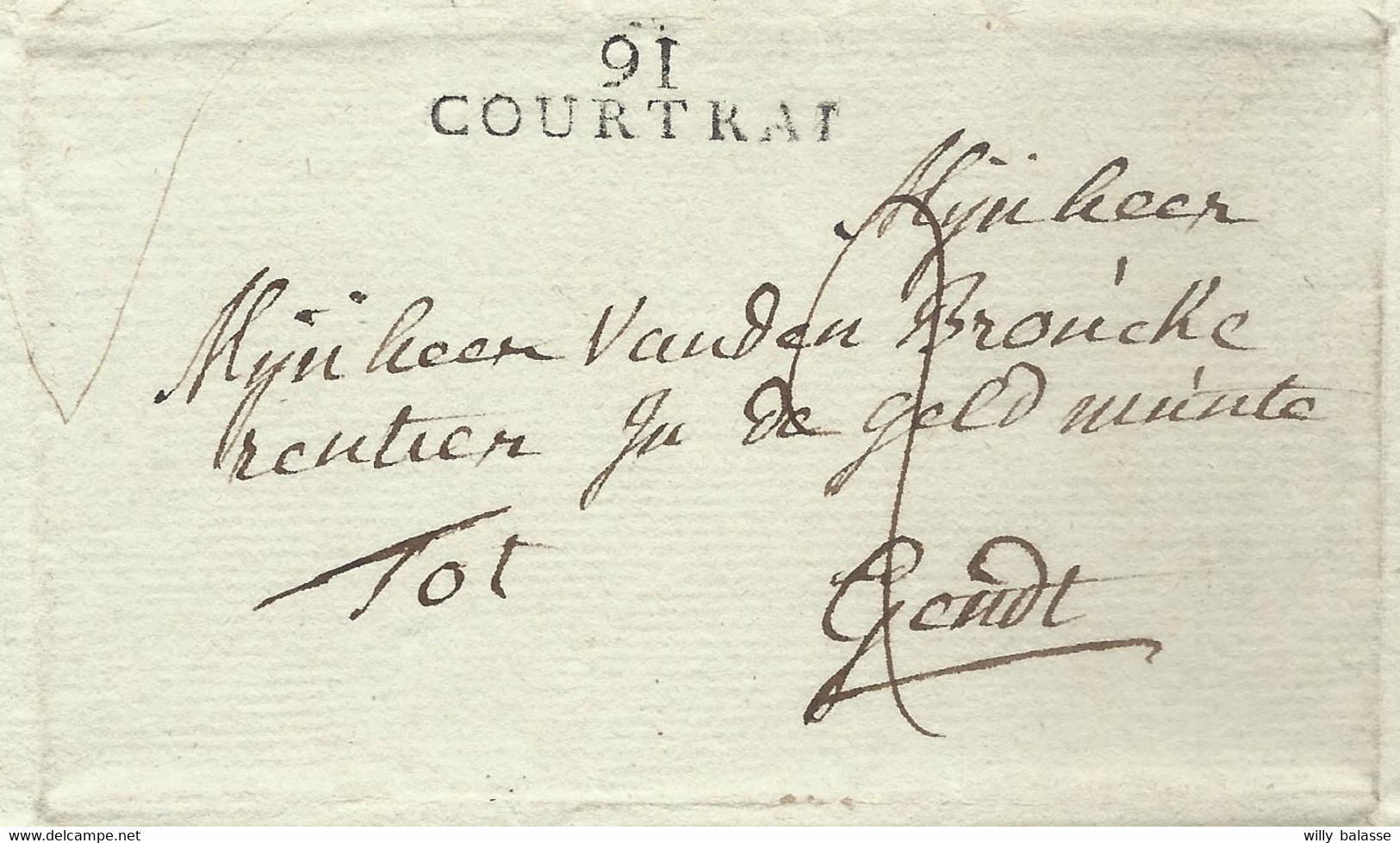 L 1807 Marque 9I/COURTRAI + 2 Pour Gendt - 1794-1814 (Période Française)