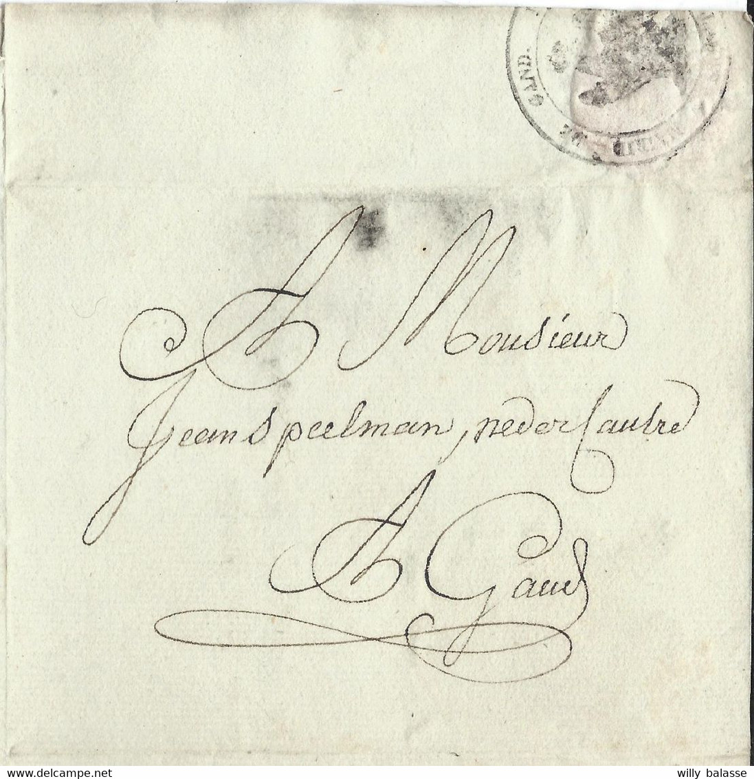 L 1806 De Gand Pour Ev + Entête - 1794-1814 (Periodo Francese)