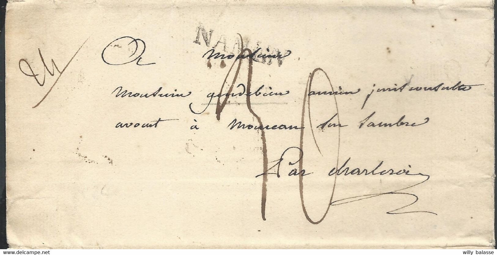 L 1828 Marque NAMEN + 30 Pour Monceau Sur Sambre - 1815-1830 (Dutch Period)