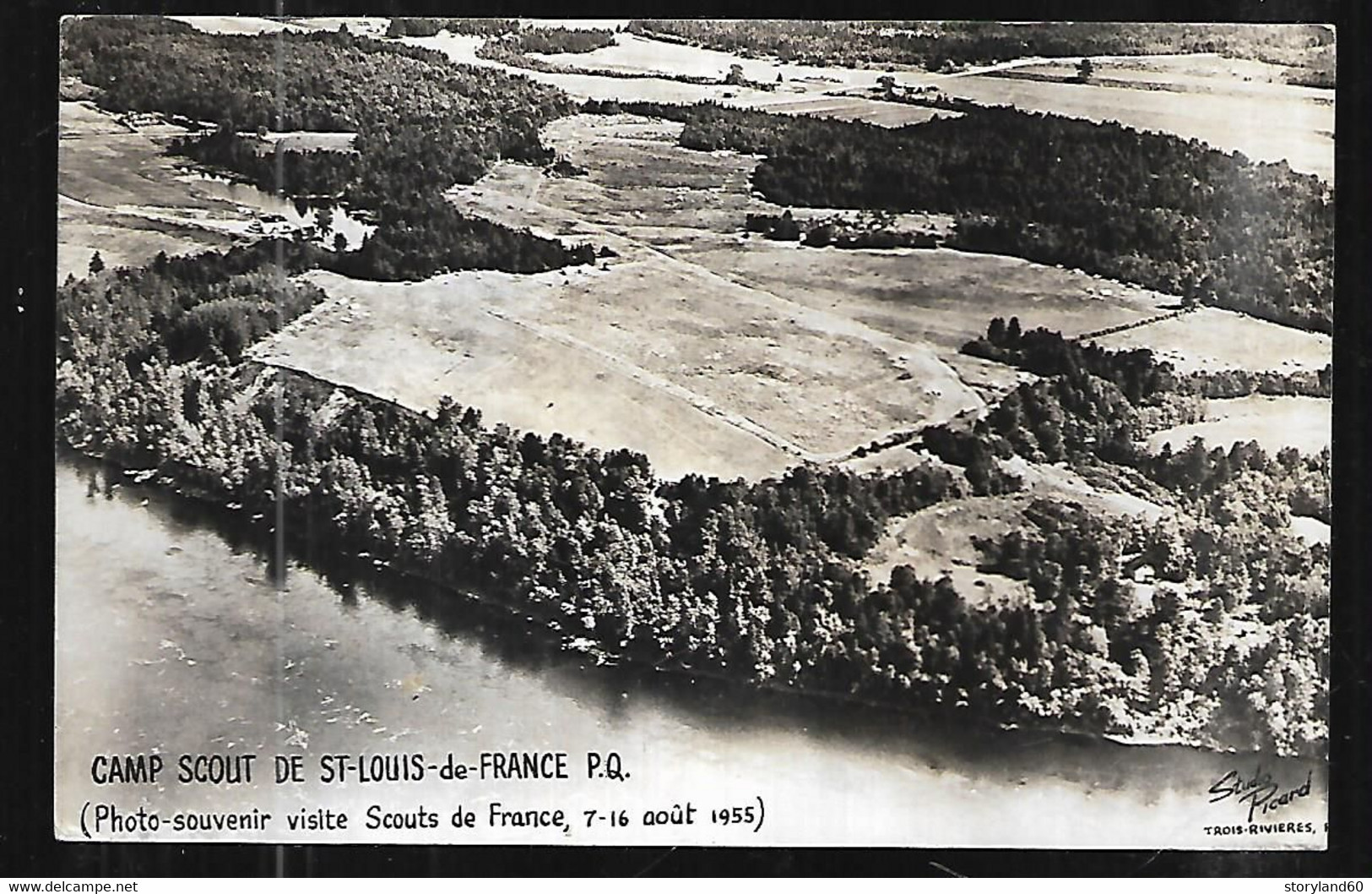 Cpsm St005033 Camp Scout De Saint-louis De France Province De Québec 7-16 Aout 1955 - Percé